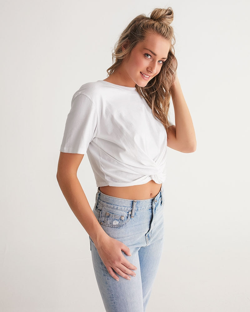 slhr clothing Women's Twist-Front Cropped Tee