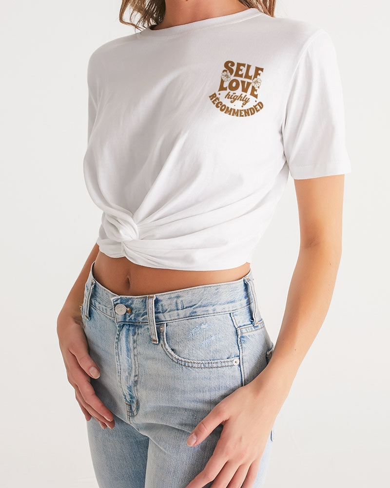 slhr clothing Women's Twist-Front Cropped Tee